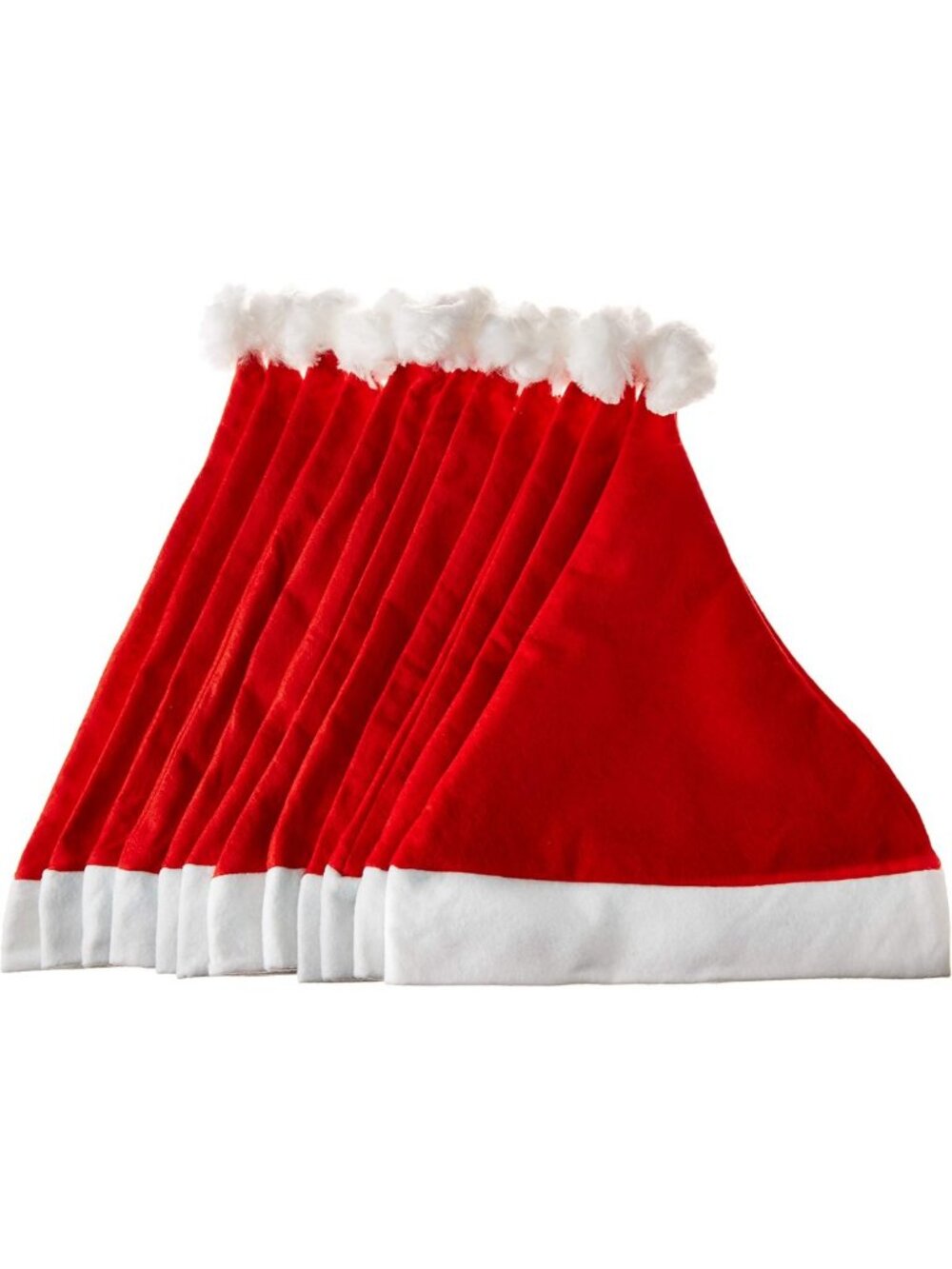 24 Pack Red & White Santa Hats for Adults - Perfect for Christmas Events